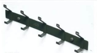 SLOTTED 5 HOOK -BLACK
